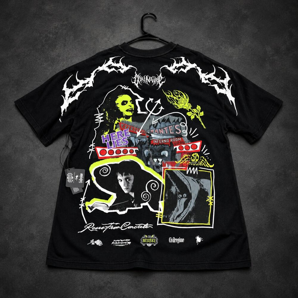 Civil Regime Graphic T-Shirt — Black & Neon Green (RH-074)